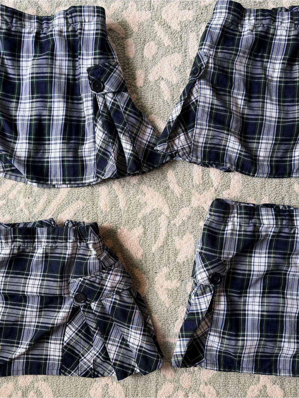 Lot of 4 Lands End Girls Plaid Uniform Skorts, size 7